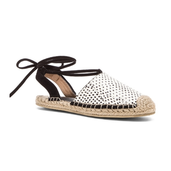 RAYE Shoes - Raye Dani Espedrille in Black & White Dot